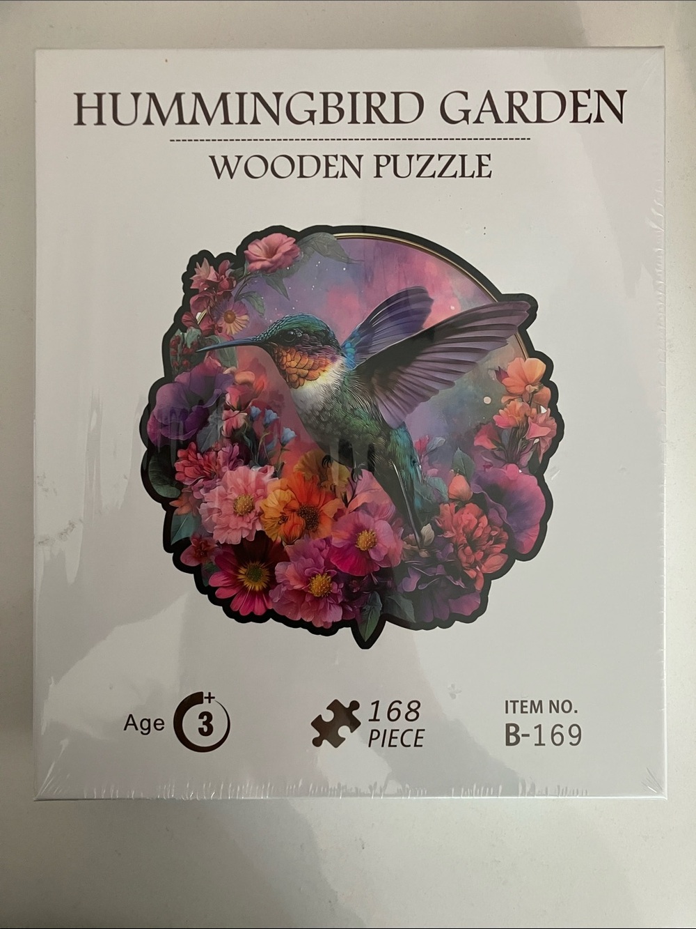 Wooden Puzzle - Hummingbird Garden - New and Sealed - Bird & Flowers
